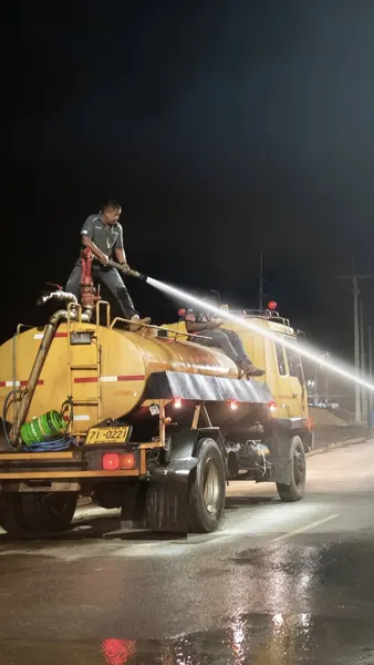 บริการรถบดและรถน้ำ — ภาพหน้างานจริง